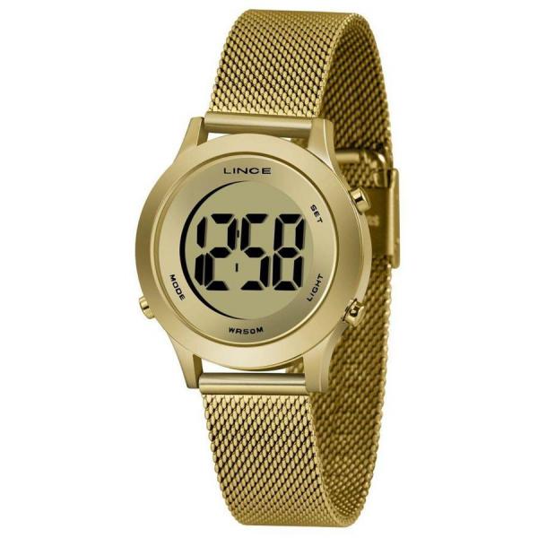 Relogio Feminino Lince Dourado Digital Led SDPH109L-CXKX