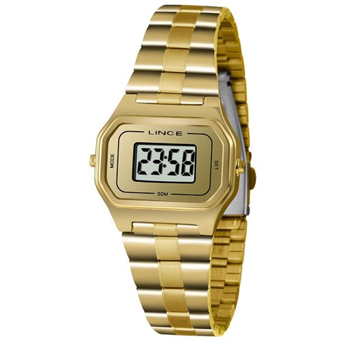 Relogio Feminino Lince Dourado Digital Sdg4609l-Bxkx