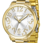 Relógio Feminino Lince Dourado Grande LRGH027L S2KX