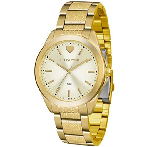 Relogio Feminino Lince Dourado Unico