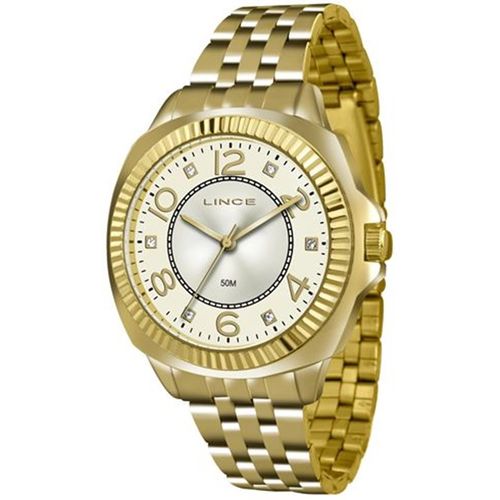 Relógio Feminino Lince Feminino Dourado Lrgj060l-c2kx