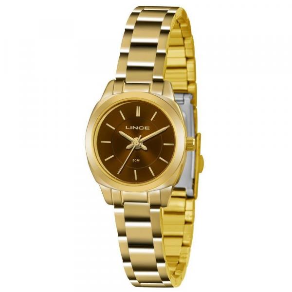 Relógio Feminino Lince Lrg4436l M1kx Clássico Dourado
