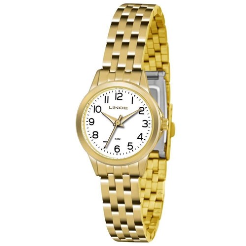 Relógio Feminino Lince Lrg4433l B2kx Clássico Dourado