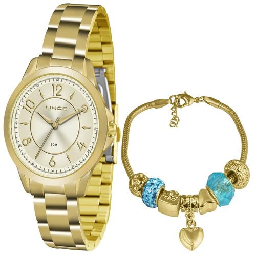 Relogio Feminino Lince LRG4504L-KU49 Semi-Joia de Ouro 18k