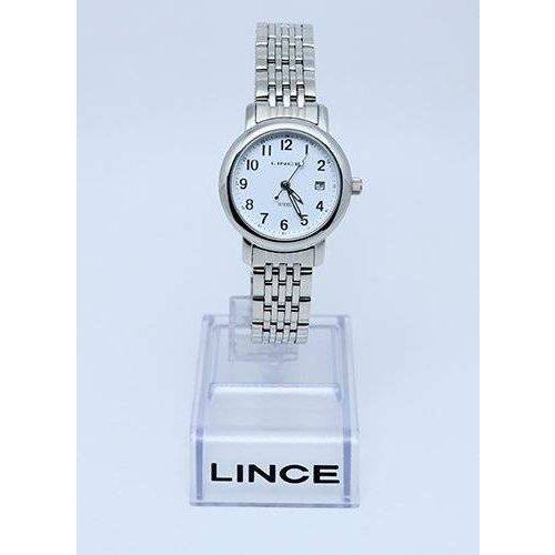 Relógio Feminino Lince Lrm4174s Prata Fundo Branco