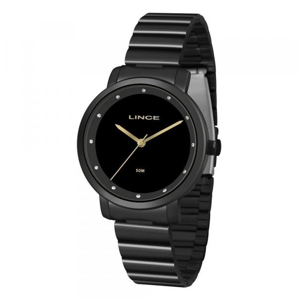 Relogio Feminino Lince Preto com Strass LRN4483L P1PX