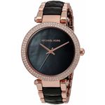 Relógio Feminino Luxo Michael Kors Mk6414 Rose Fundo Preto Parker Women´s 39mm