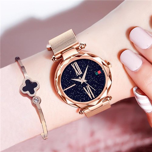 Relógio Feminino Luxury / Azul