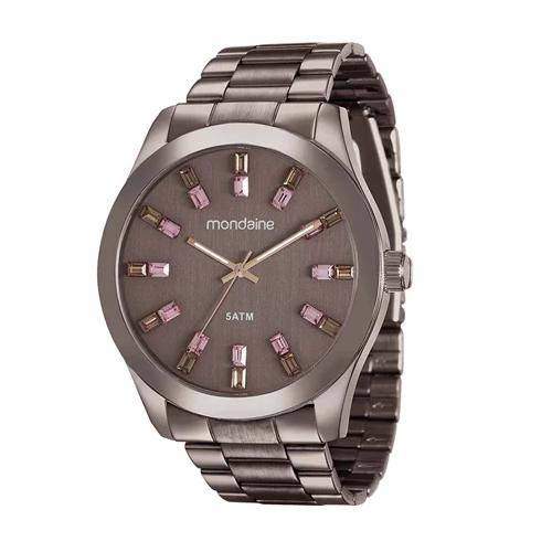 Relogio Feminino Marrom Mondaine com Strass 78663LPMVMA6