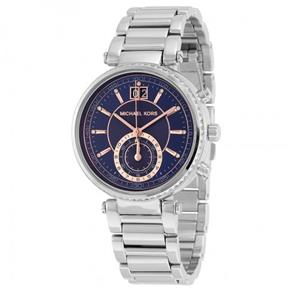 Relógio Feminino Michael Kors Fergus Stainless Steel Blue Dial Stainless Steel - Modelo Mkors-Mk6224