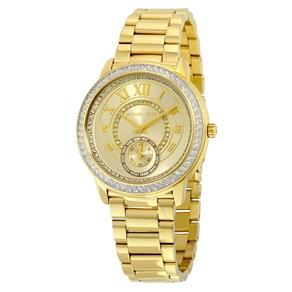 Relógio Feminino Michael Kors Gold-Tone Stainless Steel Champagne Dial - Modelo Mkors-Mk6287