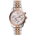 Relógio Feminino Michael Kors Lexington Chronograph Tri-tone Watch Mk5735