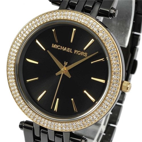 Relógio Feminino Michael Kors Mk3322 Preto Cravejado