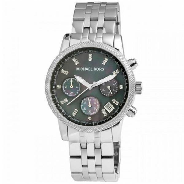 Relogio Feminino Michael Kors Mk5021 Chronograph Crystal Stainless Steel 36mm