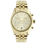 Relógio Feminino Michael Kors Mk5556 Lexington Goldtone Chronograph Watch