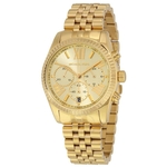 Relógio Feminino Michael Kors Mk5556 Lexington Goldtone Chronograph Watch