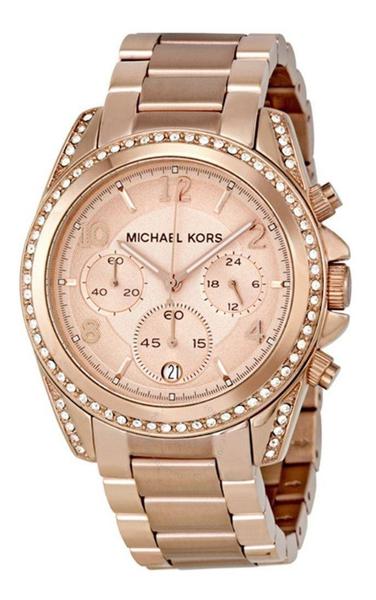Relogio Feminino Michael Kors Mk5263 Blair Chronograph Rosegold Watch 39mm