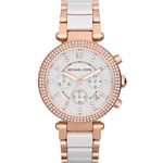 Relógio Feminino Michael Kors MK5774 Parker Chrono Branco Rose 39mm