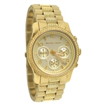 Relógio Feminino Michael Kors MK5826 Runway Chronograph Goldtone 38mm