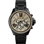 Relógio Feminino Michael Kors MK5961 42mm Preto Cravejado Novo