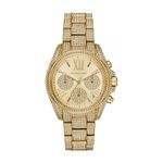 Relógio Feminino Michael Kors MK6494 Mini Bradshaw Gold Dial Crystal Pave