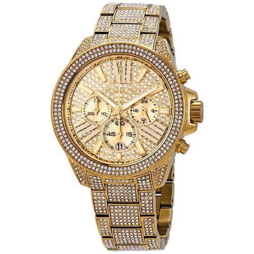 Relógio Feminino Michael Kors MK6355 Wren Chronograph Dourado Cravejado