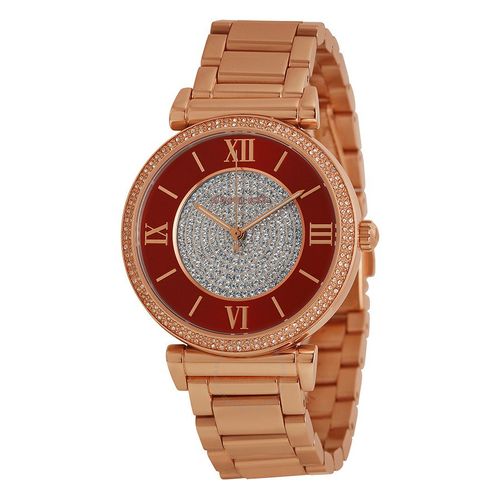 Relógio Feminino Michael Kors MK3377 Caitlin Jacob Time Rose Vermelho