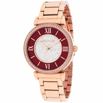 Relógio Feminino Michael Kors MK3377 Caitlin Jacob Time Rose Vermelho