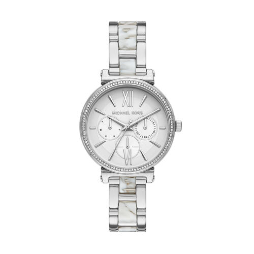 Relógio Feminino Michael Kors Modelo MK4345/1KN Sofie Prata Diâmetro 36mm