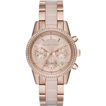 Relógio Feminino Michael Kors Ritz MK6307 Rose Gold-Tone Chronograph 38mm