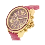 Relogio Feminino Michael Kors Wren Mk2449 Pink Leather Quartz 43mm