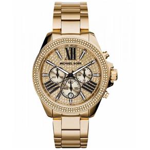 Relógio Feminino Michael Kors Wren MK6095 Crystal Gold 42mm