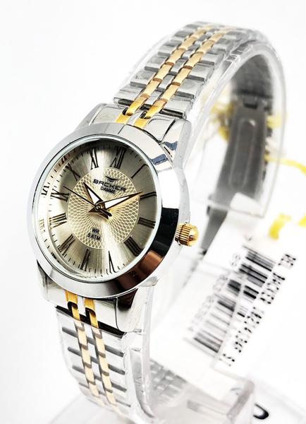 Relógio Feminino Mini Prata com Dourado Backer 10214134F SI