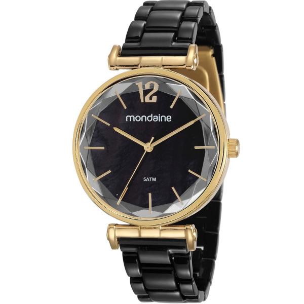 Relógio Feminino Mondaine 53744LPMVDF2 Aço Negro