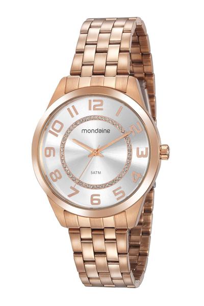 Relógio Feminino Mondaine Aço Glitter Rosé 99480LPMVRA3