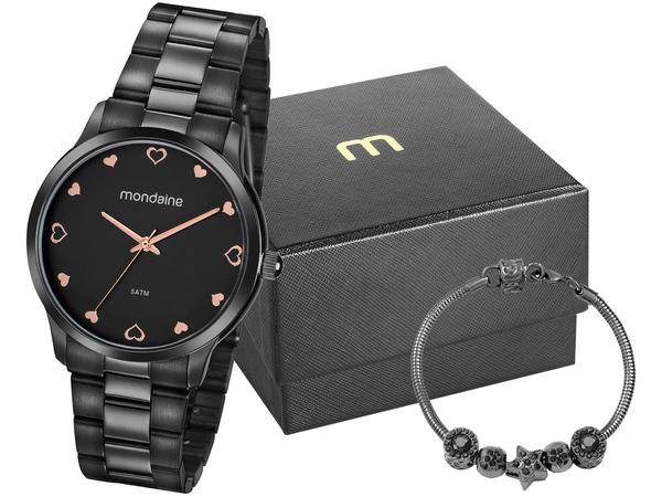 Relógio Feminino Mondaine Analógico - 32111LPMVPE2K Preto com Pulseira