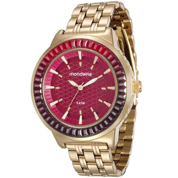 Relógio Feminino Mondaine Analógico 76624LPMVDE2 Fundo Vermelho