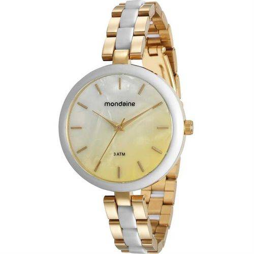 Relógio Feminino Mondaine Analógico 76681LPMVDE1 Dourado com Branco