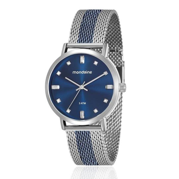 Relógio Feminino Mondaine Analógico 76698Lpmvoe2 Aço com Azul