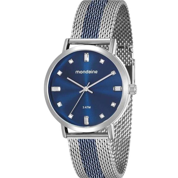 Relógio Feminino Mondaine Analógico 76698LPMVOE2 Aço com Azul