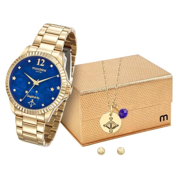 Relógio Feminino Mondaine Analógico 99129LPMKDE3K1 Dourado Sagitário