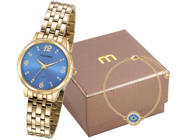 Relógio Feminino Mondaine Analógico - 99358LPMKDE5K2 Dourado com Acessório