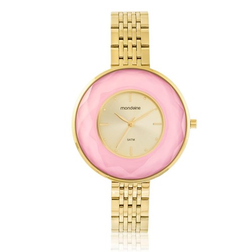 Relógio Feminino Mondaine Analógico 99276Lpmvde3 Fundo Rosa