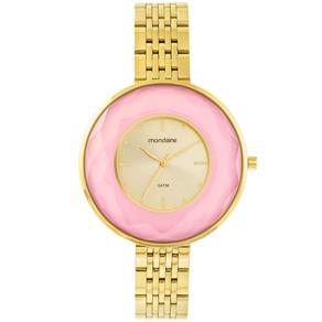 Relógio Feminino Mondaine Analógico 99276LPMVDE3 Fundo Rosa