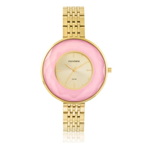 Relógio Feminino Mondaine Analógico 99276LPMVDE3 Fundo Rosa