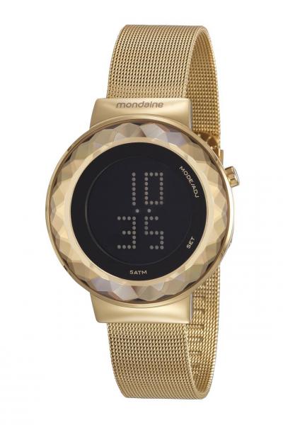 Relógio Feminino Mondaine Digital 32006lpmvde1 42mm Aço Dourado