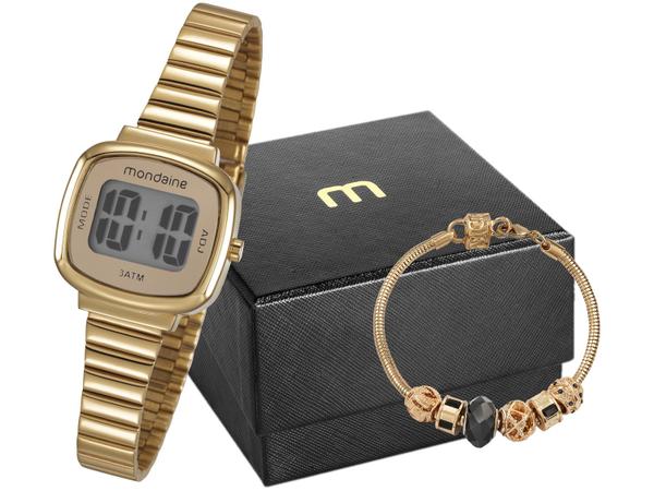 Relógio Feminino Mondaine Digital - 53717LPMVDE1K2 Dourado com Pulseira