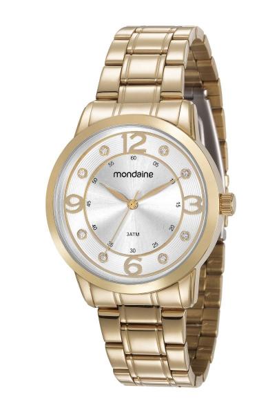 Relogio Feminino Mondaine Dourado C/ Strass 83367lpmvde1