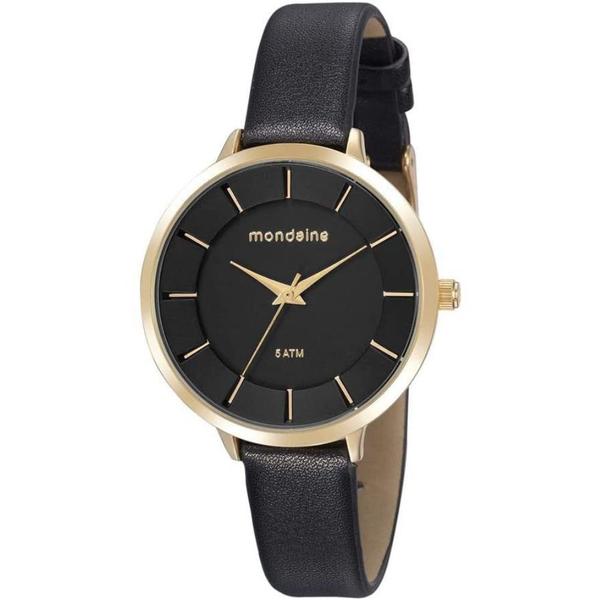 Relógio Feminino Mondaine Dourado Pulseira Couro Original