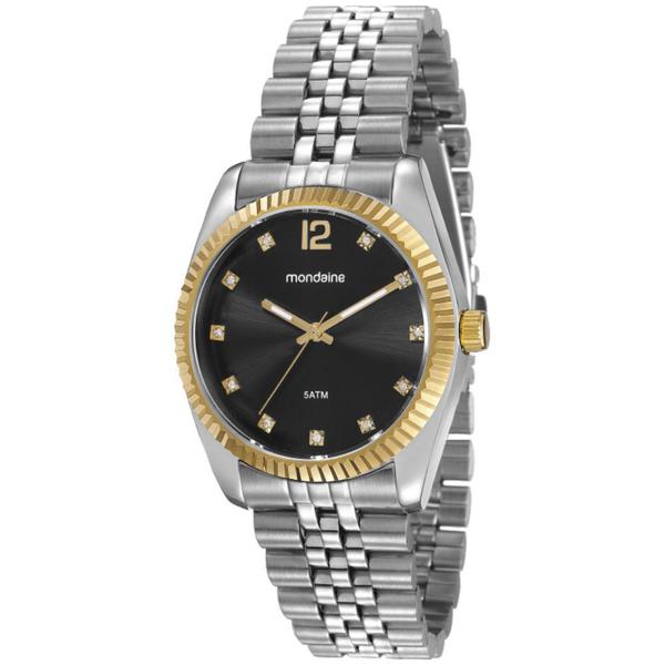 Relógio Feminino Mondaine Prateado Estilo Rolex 99175LPMVBS4